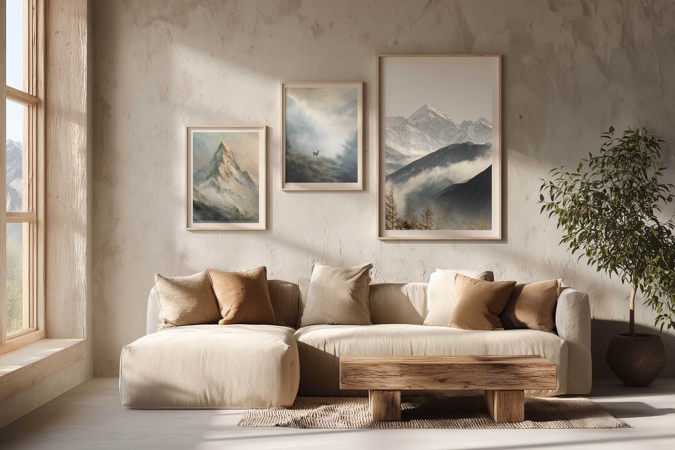 Posters sold with a black, white, or wooden frame. Available in any size up to 150 cm on the long side.
