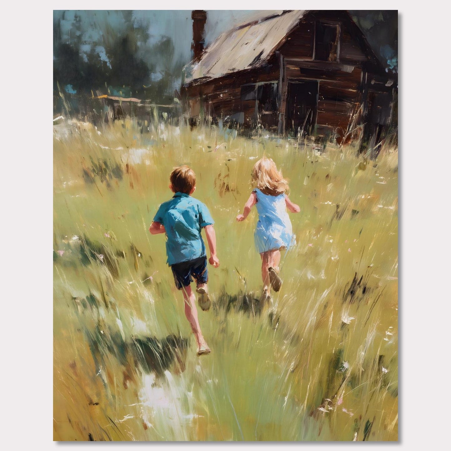 Poster titled 'Running Home, Summer Alps' from ArtDarts