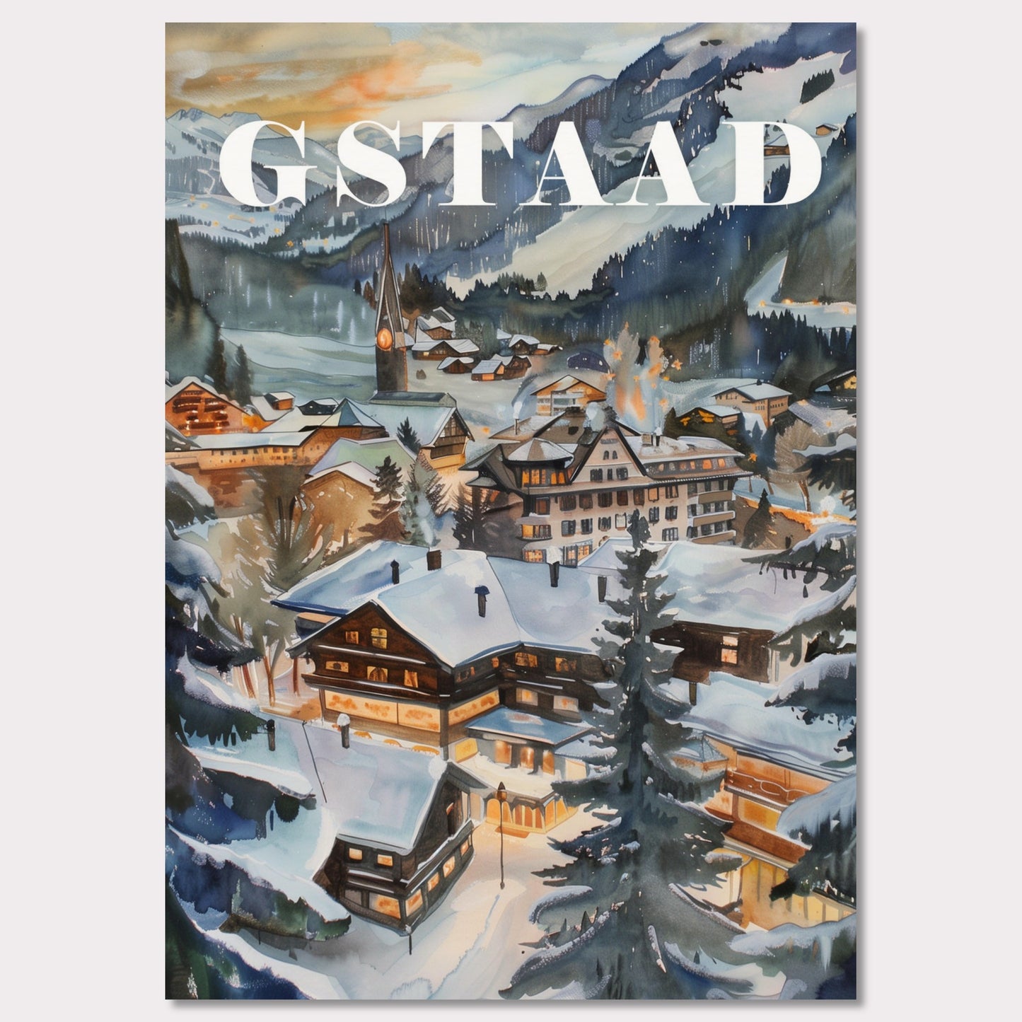Poster titled 'Gstaad Poster' from ArtDarts