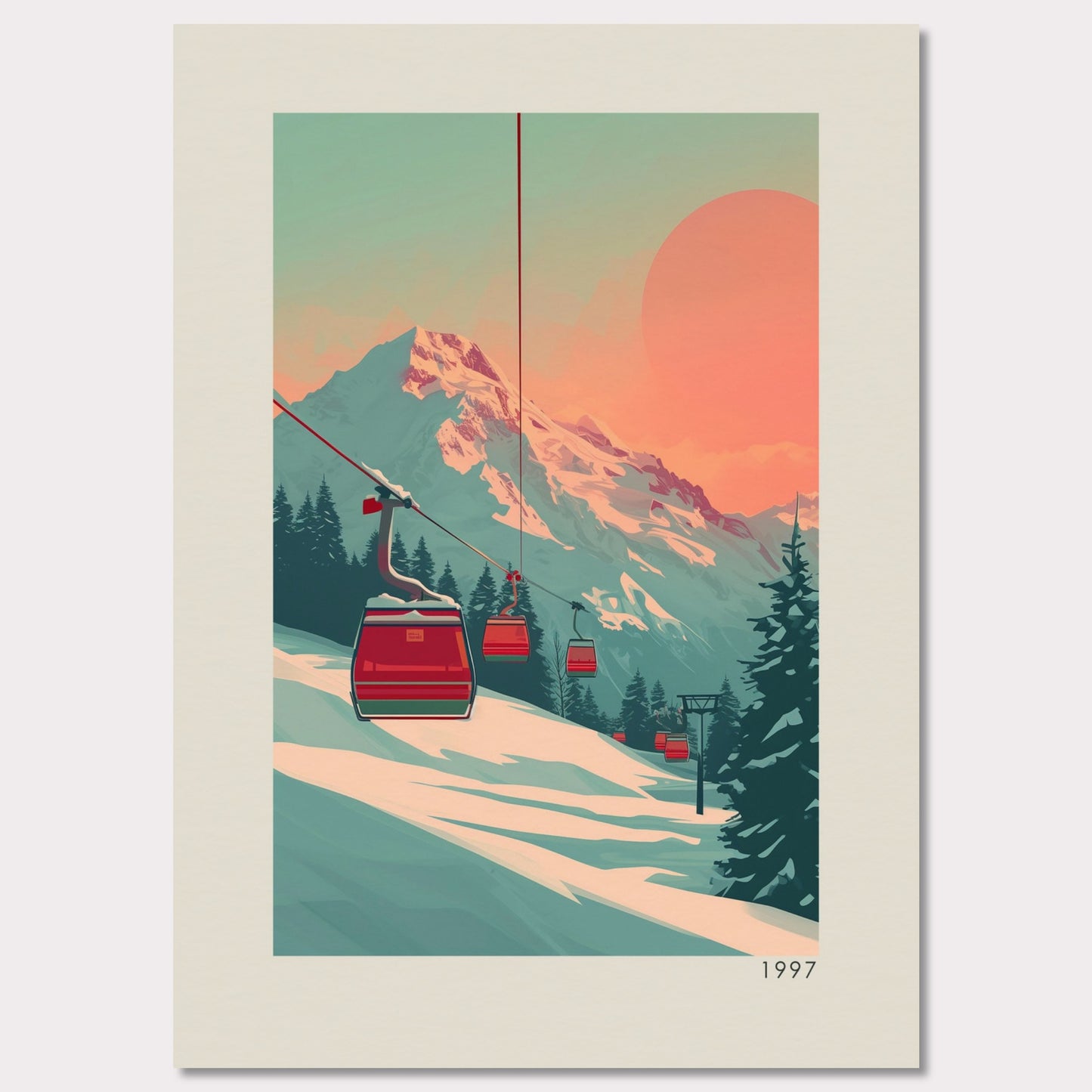 Poster titled 'Lift at Dawn Poster' from ArtDarts