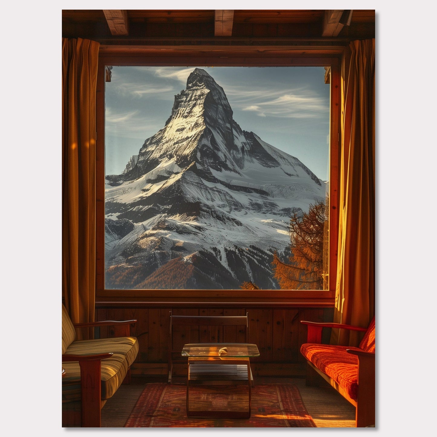 Poster titled 'Chalet with a View' from ArtDarts