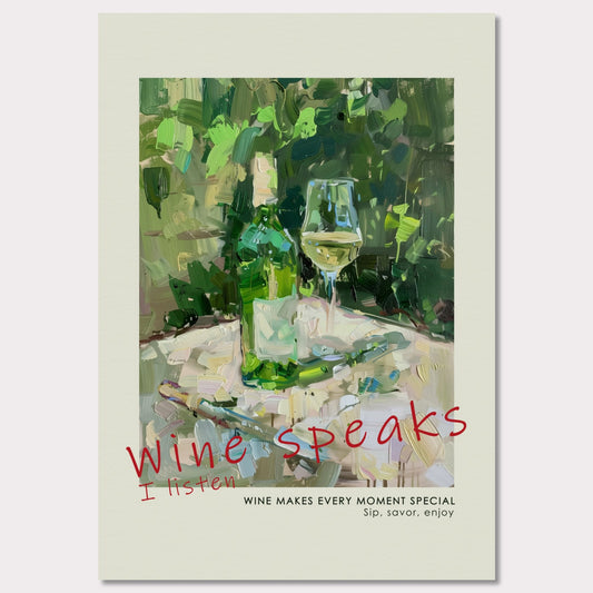 Poster titled 'Dry white wine Poster' from ArtDarts