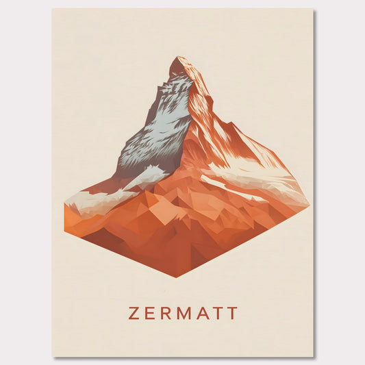 Poster titled 'Zermatt – The Iconic Matterhorn' from ArtDarts