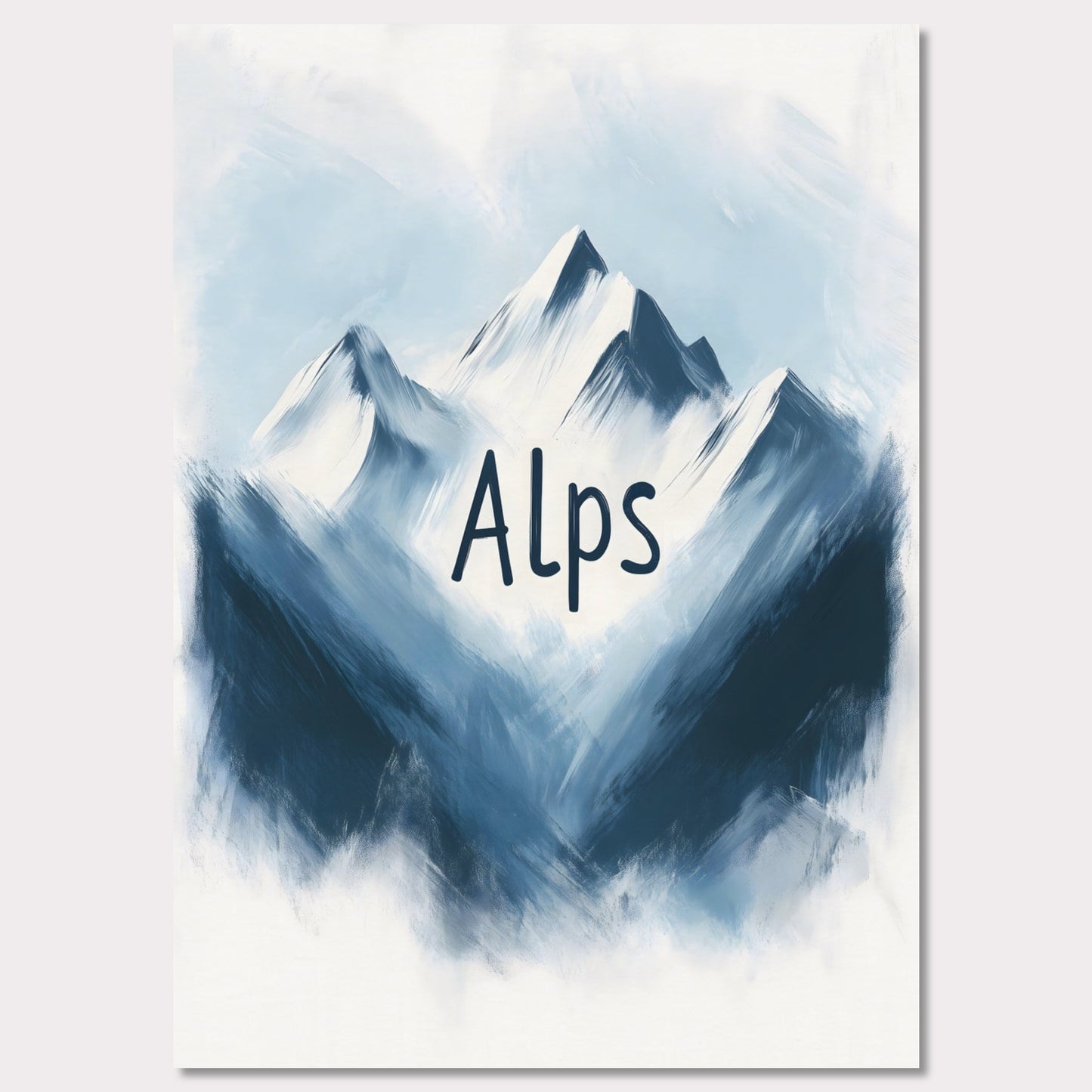 Poster titled 'Ski Alps Serenity' from ArtDarts