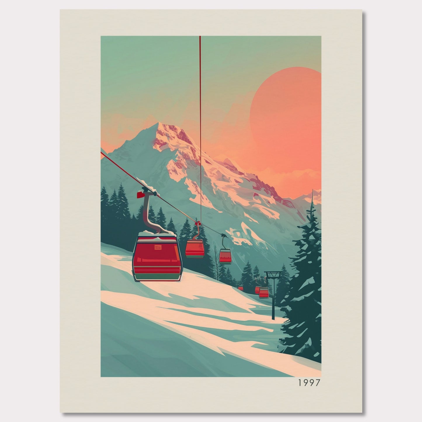Poster titled 'Lift at Dawn Poster' from ArtDarts