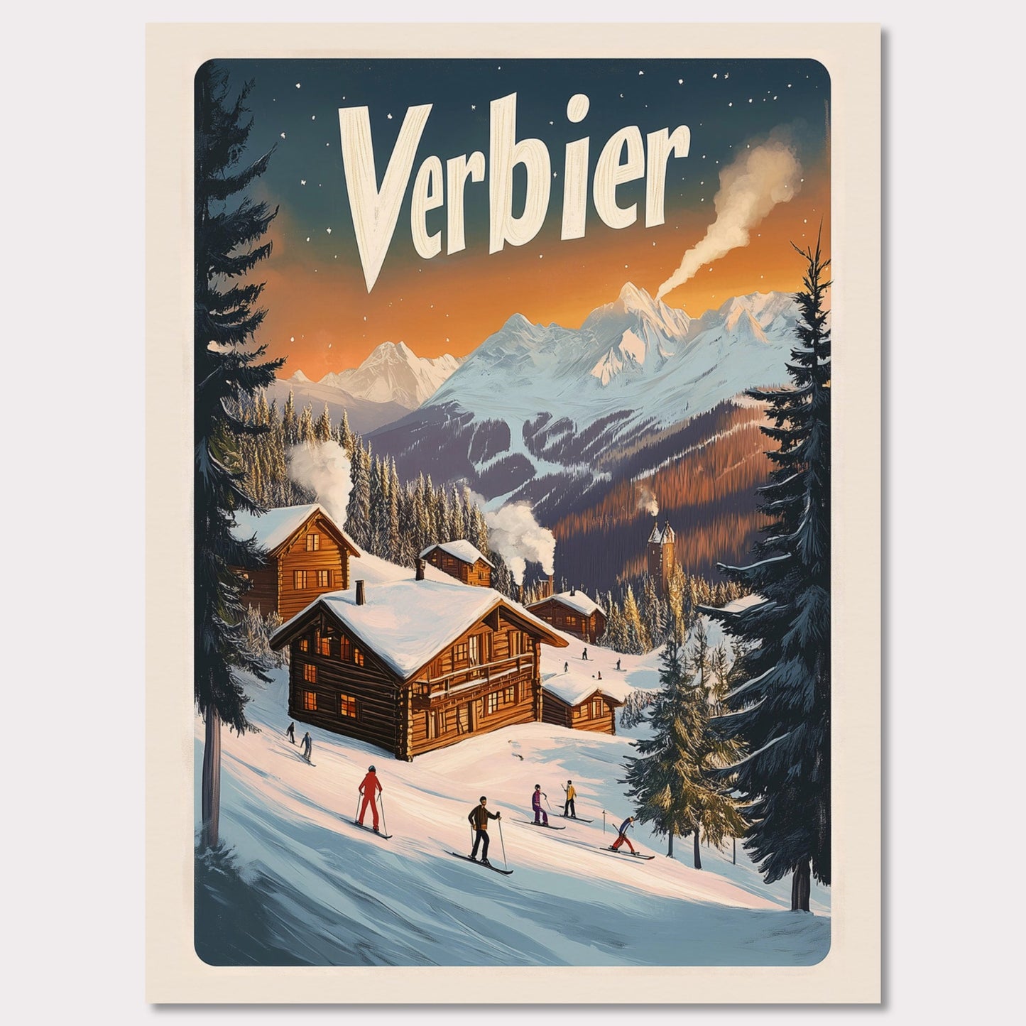 Poster titled 'Verbier Vista' from ArtDarts