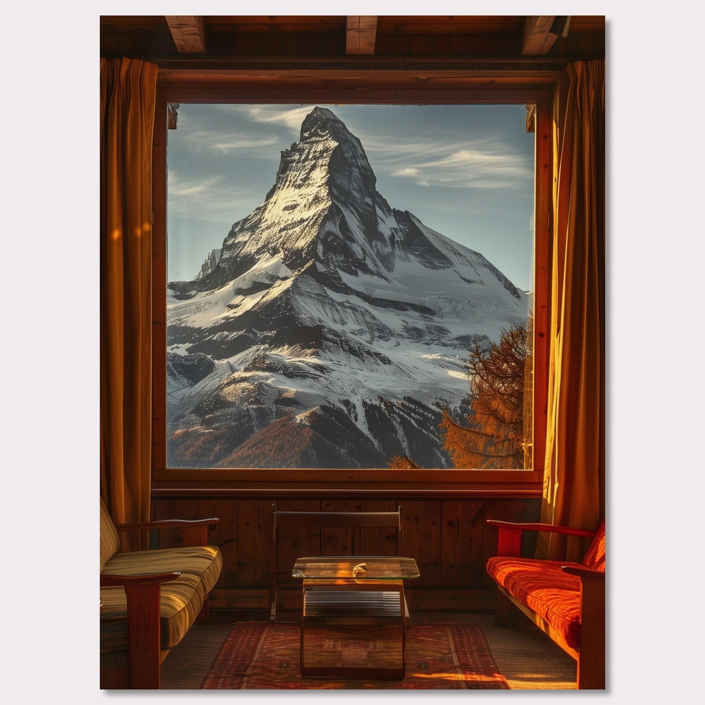 Poster titled 'Chalet with a View' from ArtDarts