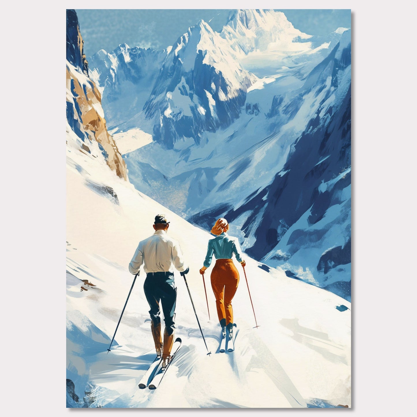 Poster titled 'Merry Christmas - Skiing in Switzerland' from ArtDarts