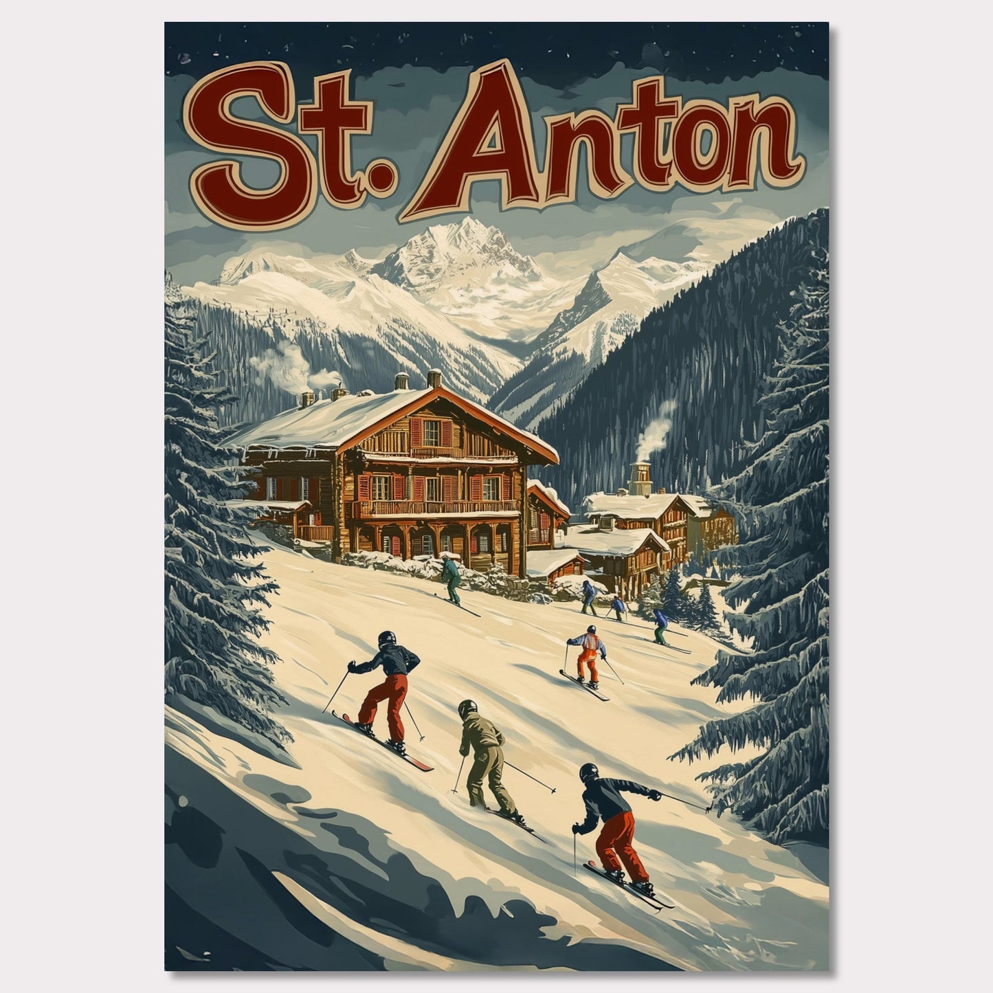 Poster titled 'St. Anton Escape' from ArtDarts