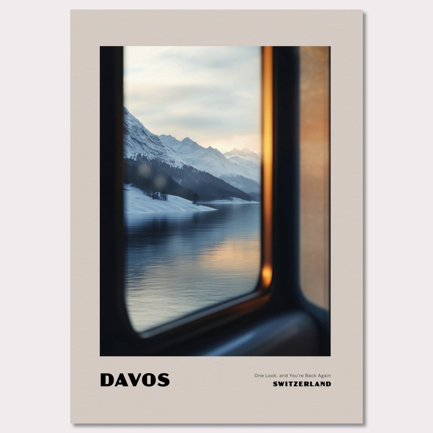 Poster titled 'DAVOS. One Look, and You’re Back Again' from ArtDarts