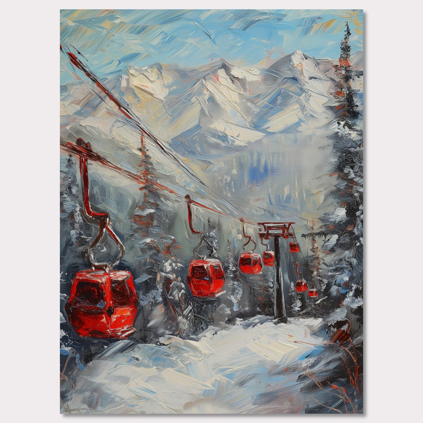 Poster titled 'Caravan to the mountains Poster' from ArtDarts