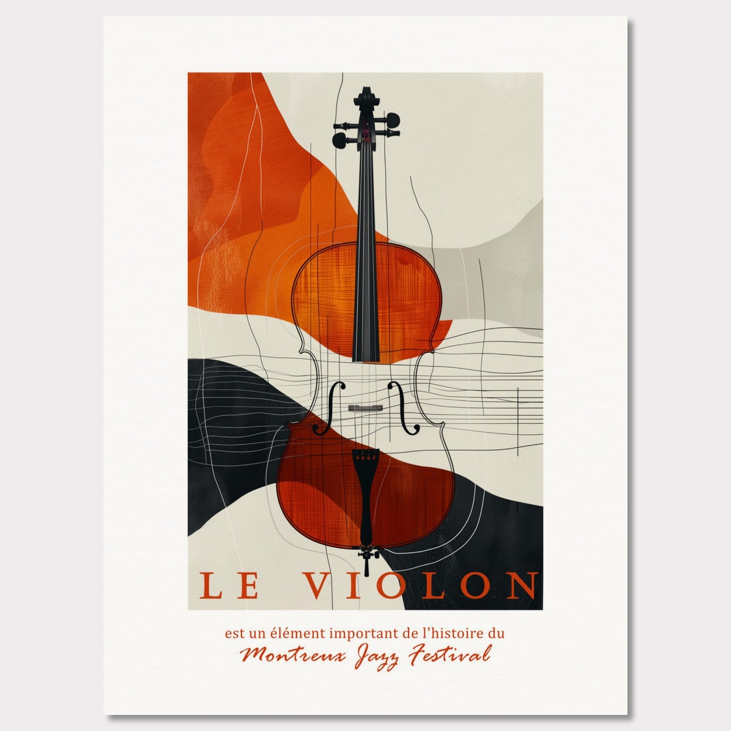 Poster titled 'Violin at Montreux Jazz Festival Poster' from ArtDarts
