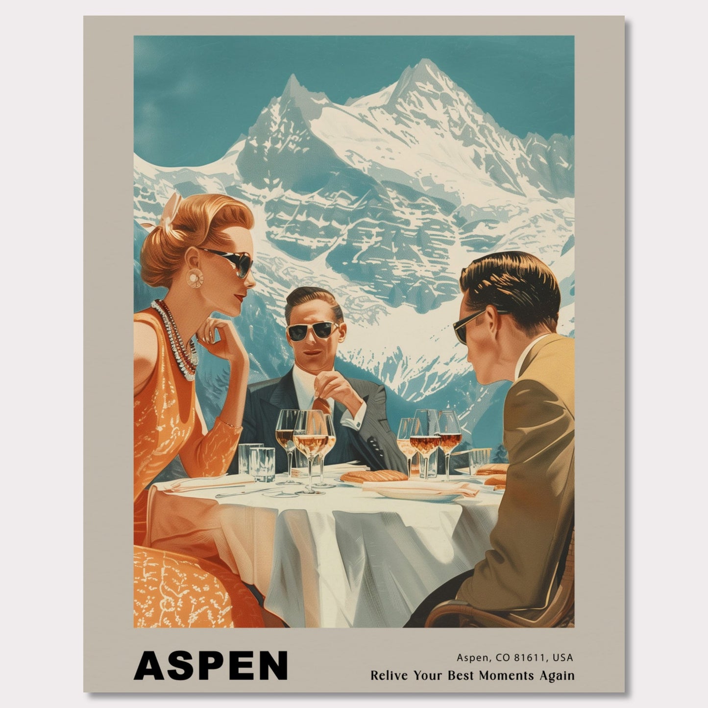 Poster titled 'Aspen, USA - Poster' from ArtDarts