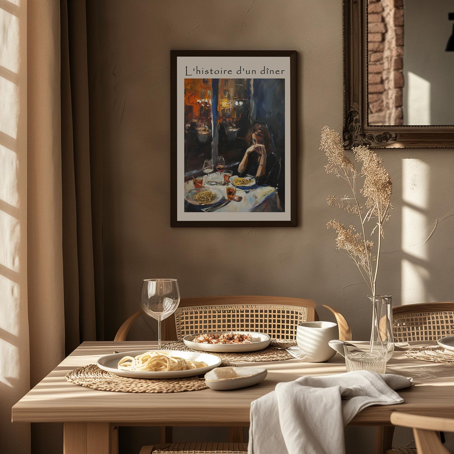 Poster titled 'The Story of One Dinner Poster' from ArtDarts