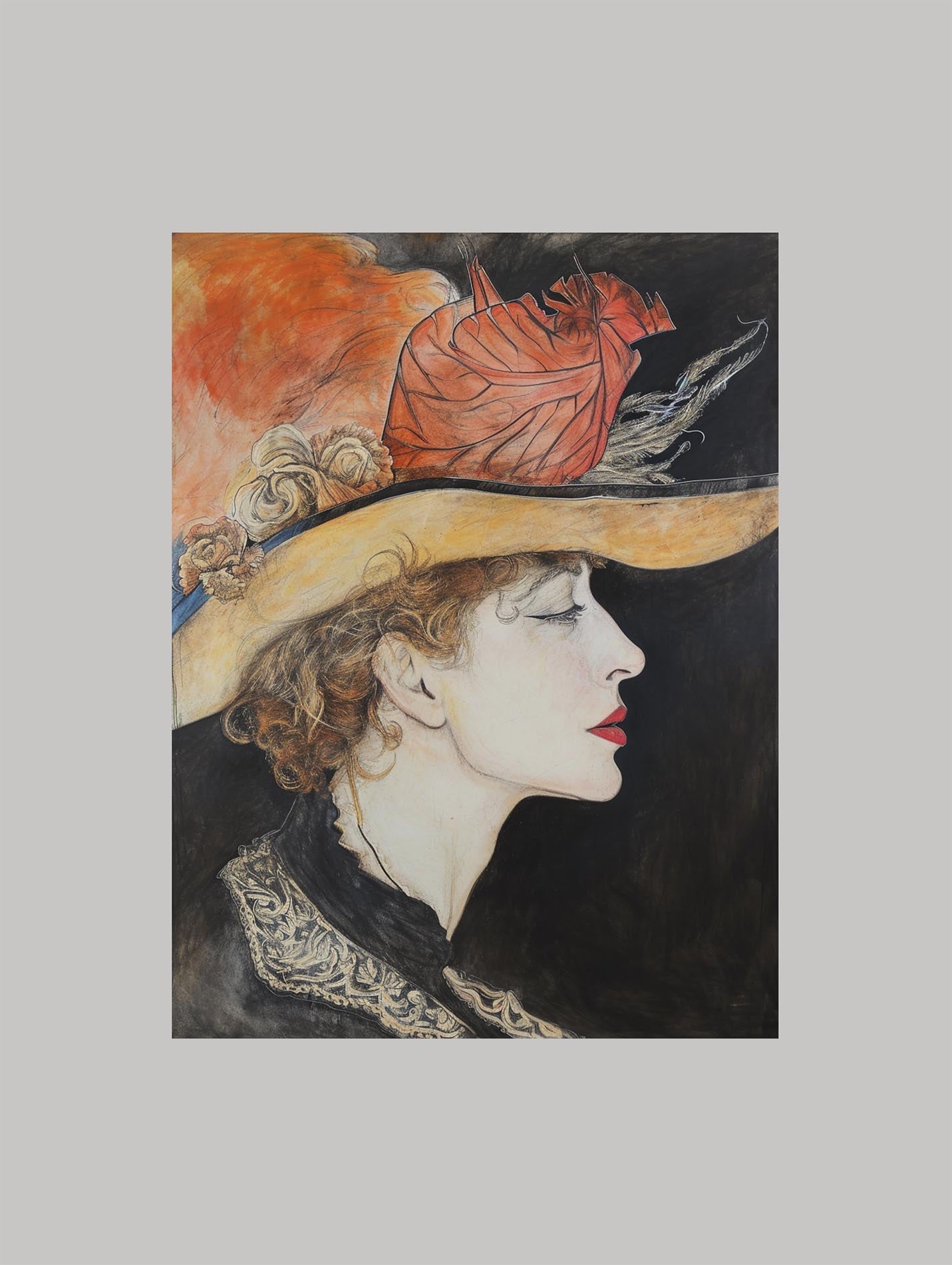 Poster titled 'Lady in a Hat Poster' from ArtDarts