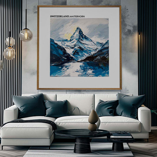Poster titled 'River at the Matterhorn Poster' from ArtDarts