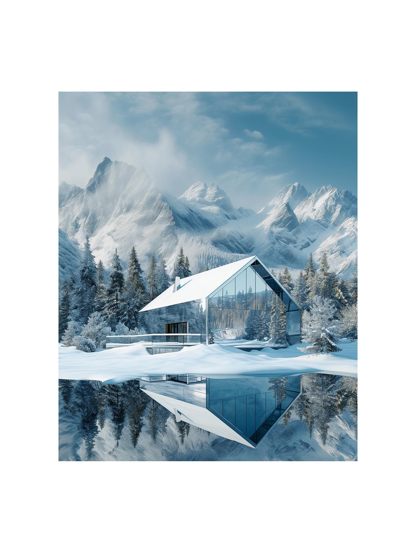 Poster titled 'Glass House Poster' from ArtDarts
