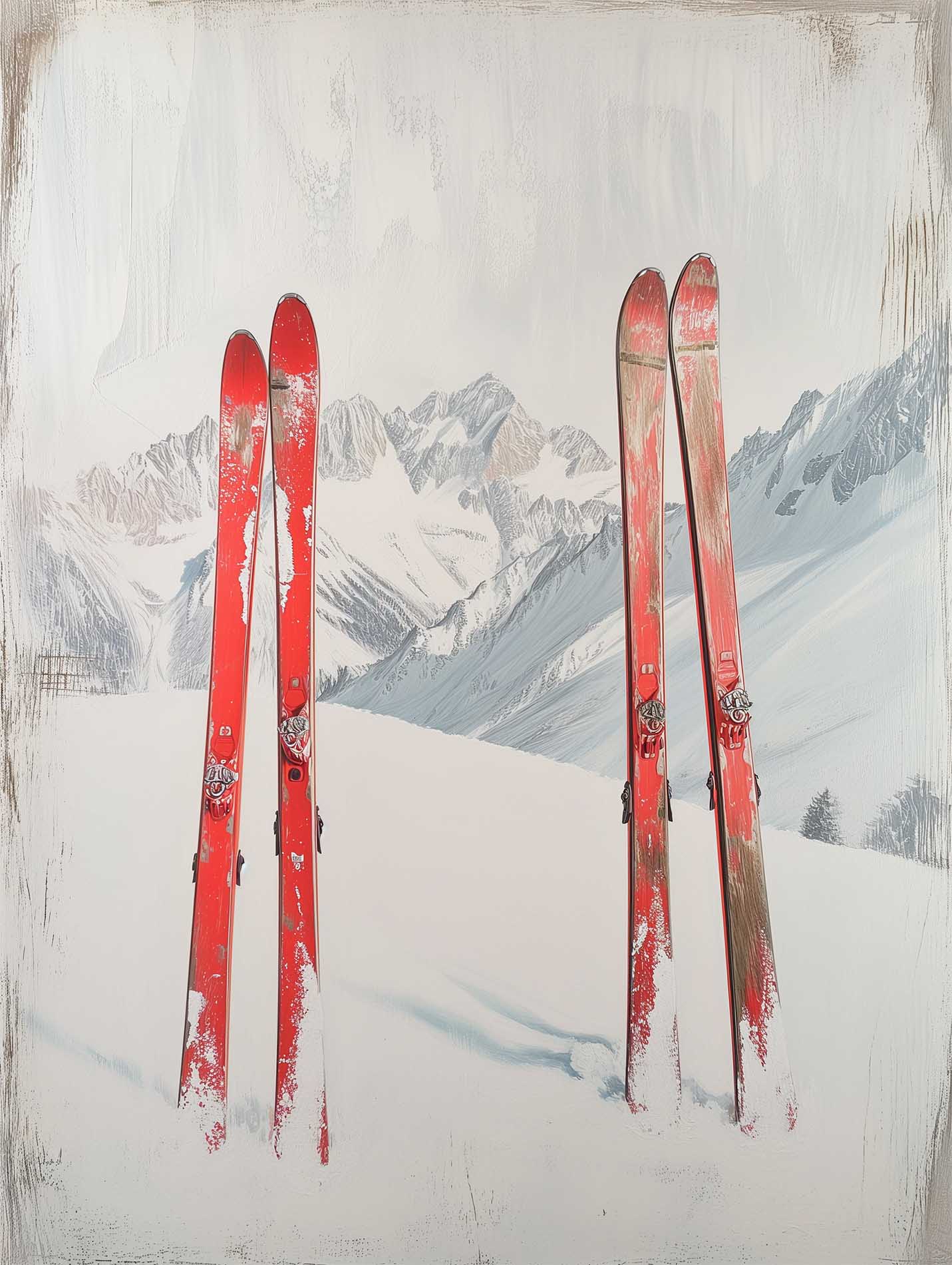 Poster titled 'After active skiing Poster' from ArtDarts