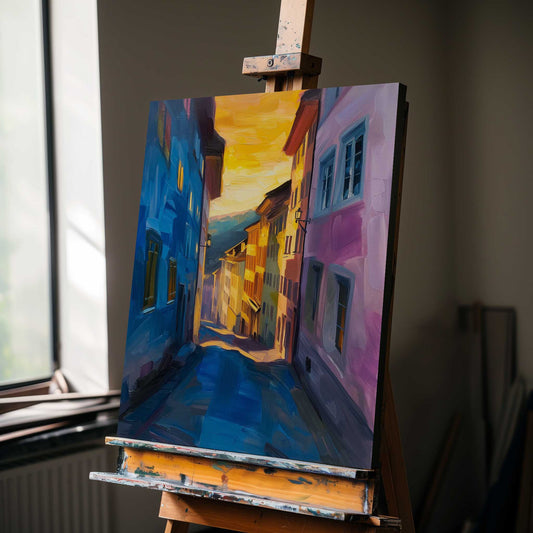 Poster titled 'Night Street of Switzerland Poster' from ArtDarts