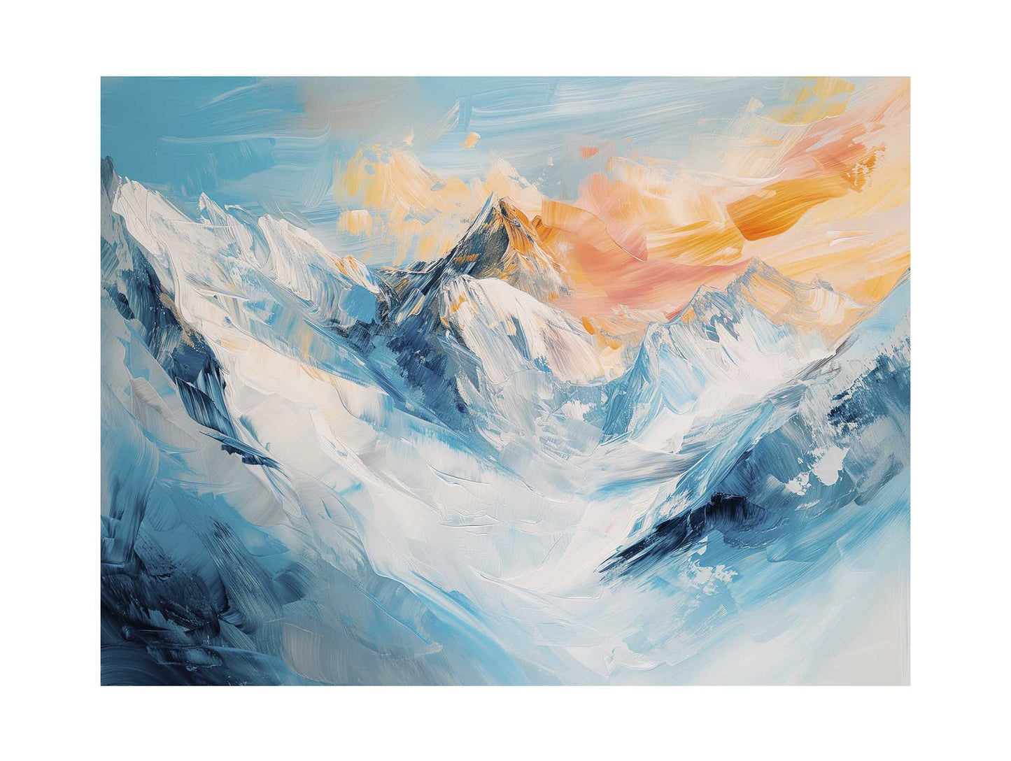 Poster titled 'Mountain peaks at dawn Poster' from ArtDarts