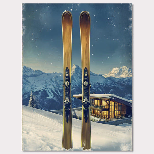 Poster titled 'Ski Alps Luxe Chalet' from ArtDarts