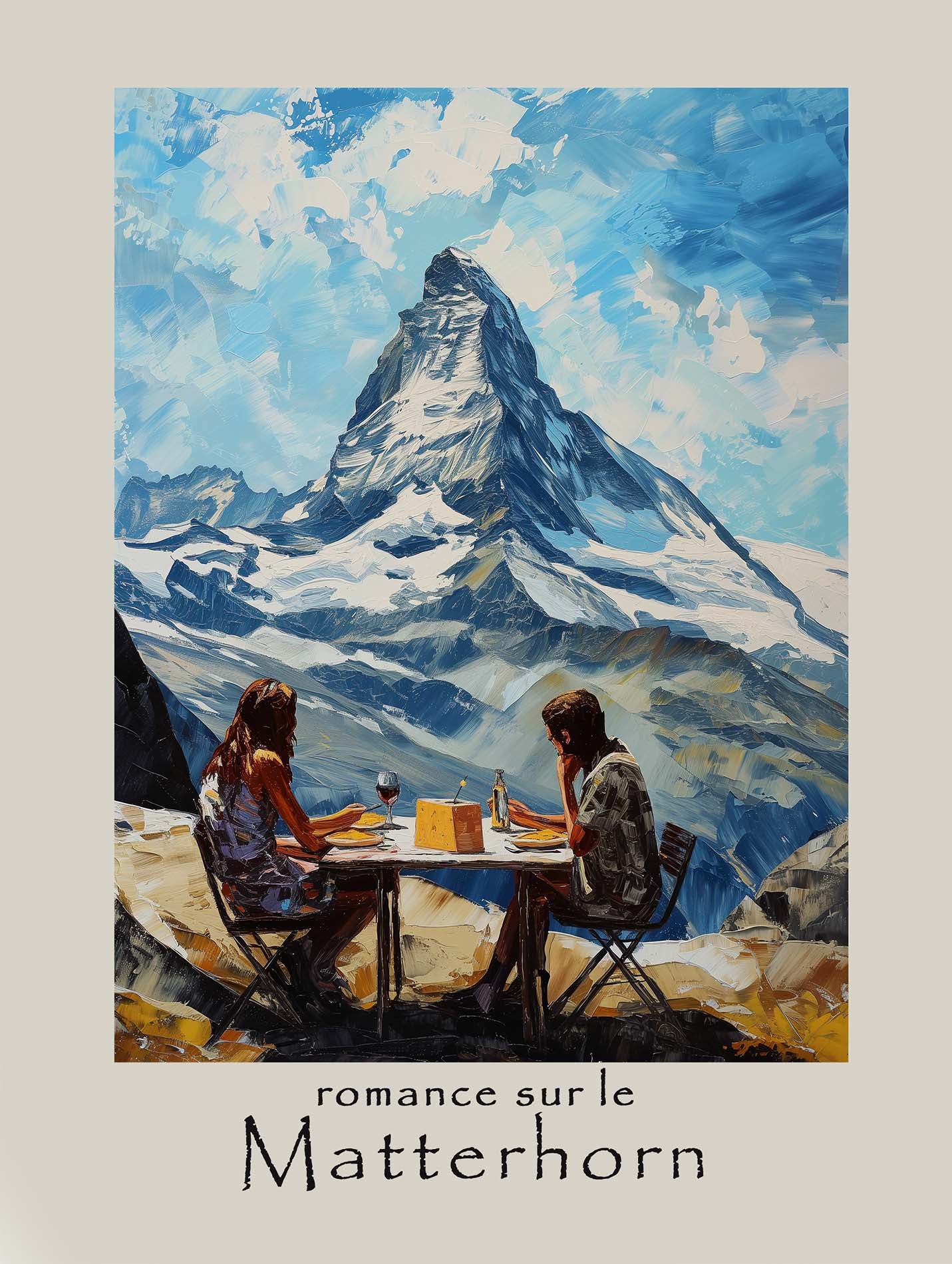 Poster titled 'Romance near the Matterhorn Poster' from ArtDarts