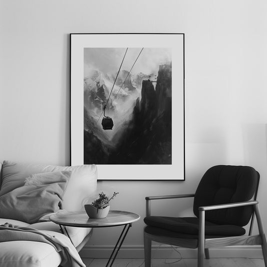 Poster titled 'Mysterious Lift Poster' from ArtDarts