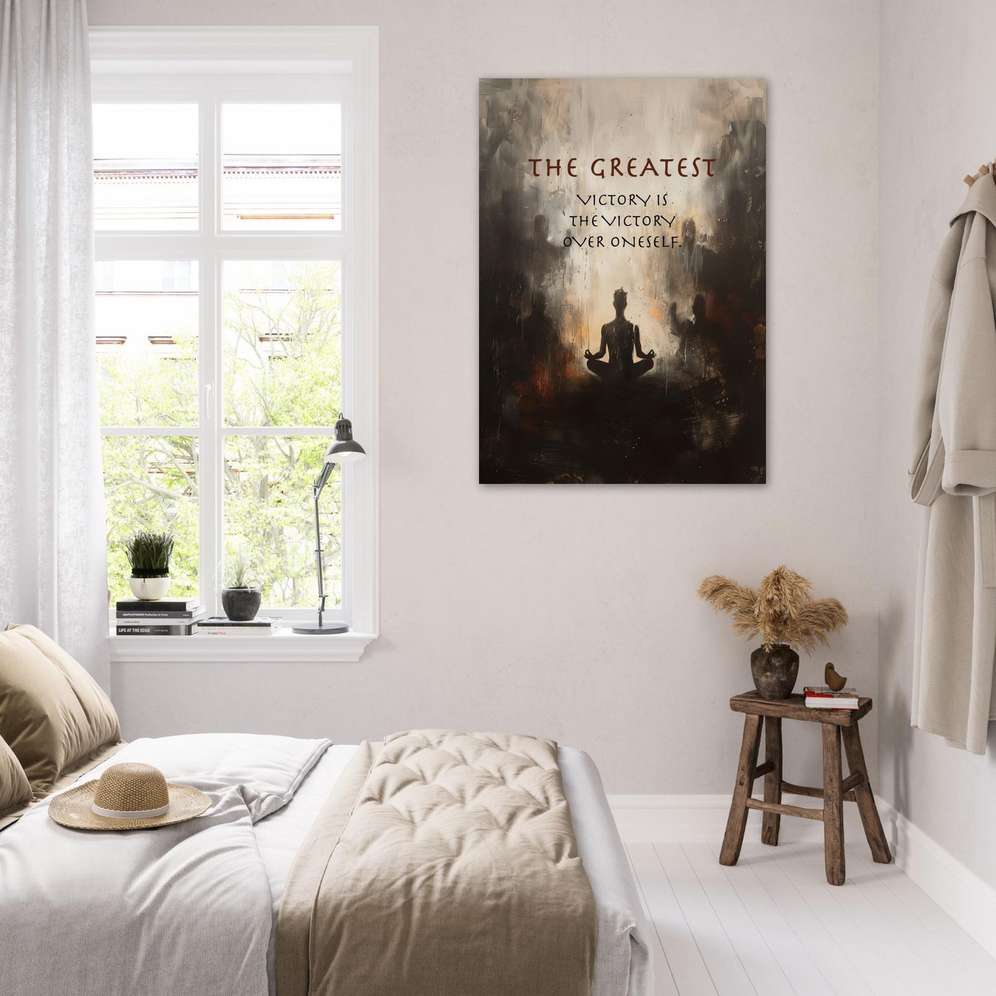 Poster titled 'The greatest victory is the victory over oneself' from ArtDarts