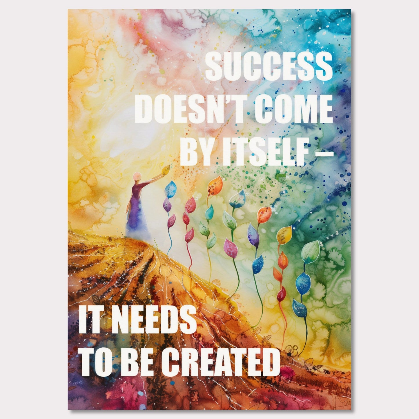 Poster titled 'Success doesn’t come by itself – it needs to be created' from ArtDarts
