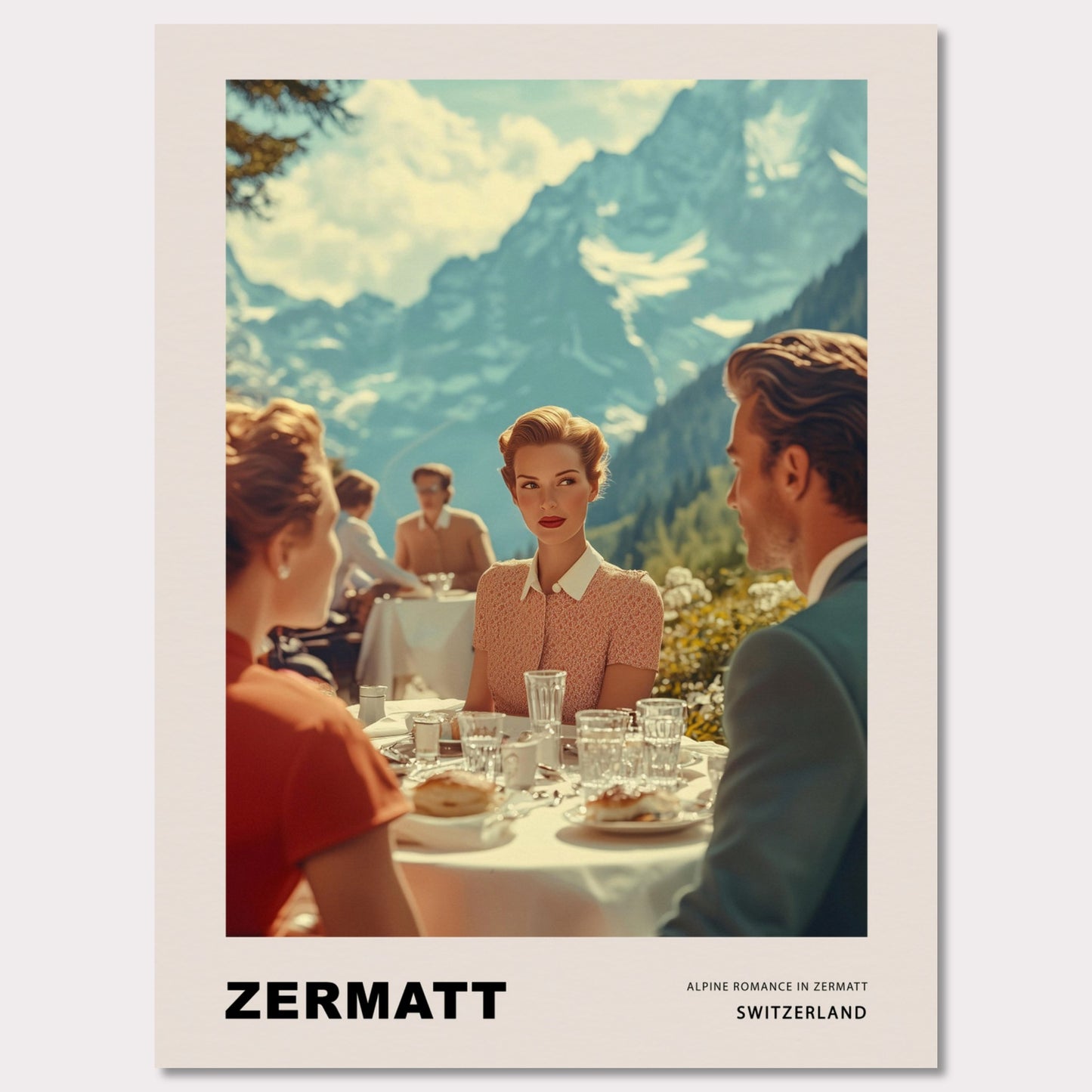 Poster titled 'Alpine Romance in Zermatt' from ArtDarts