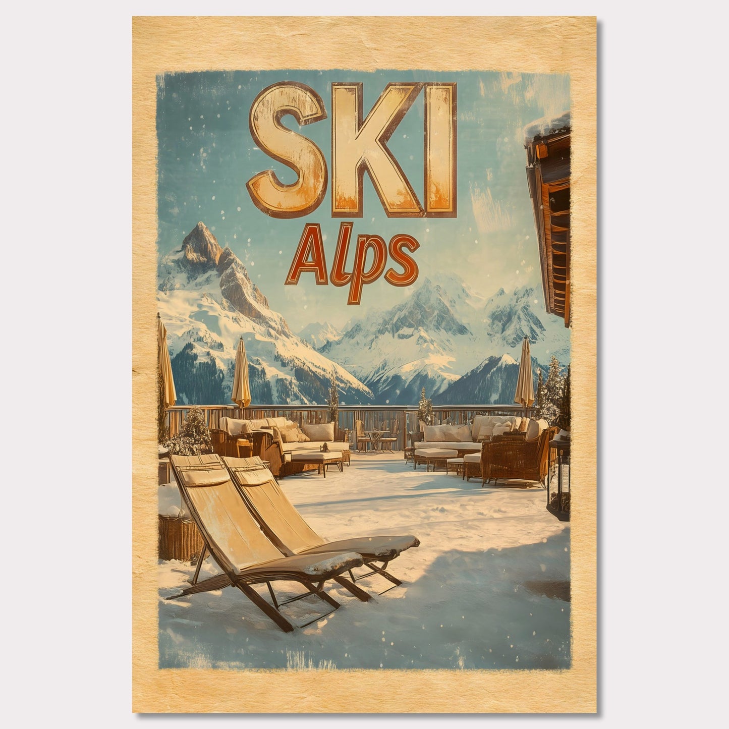 Poster titled 'Ski Alps Retreat' from ArtDarts