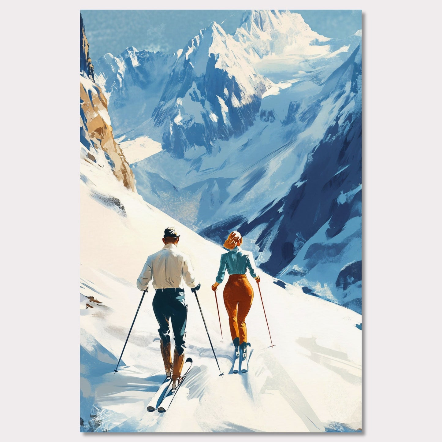 Poster titled 'Merry Christmas - Skiing in Switzerland' from ArtDarts