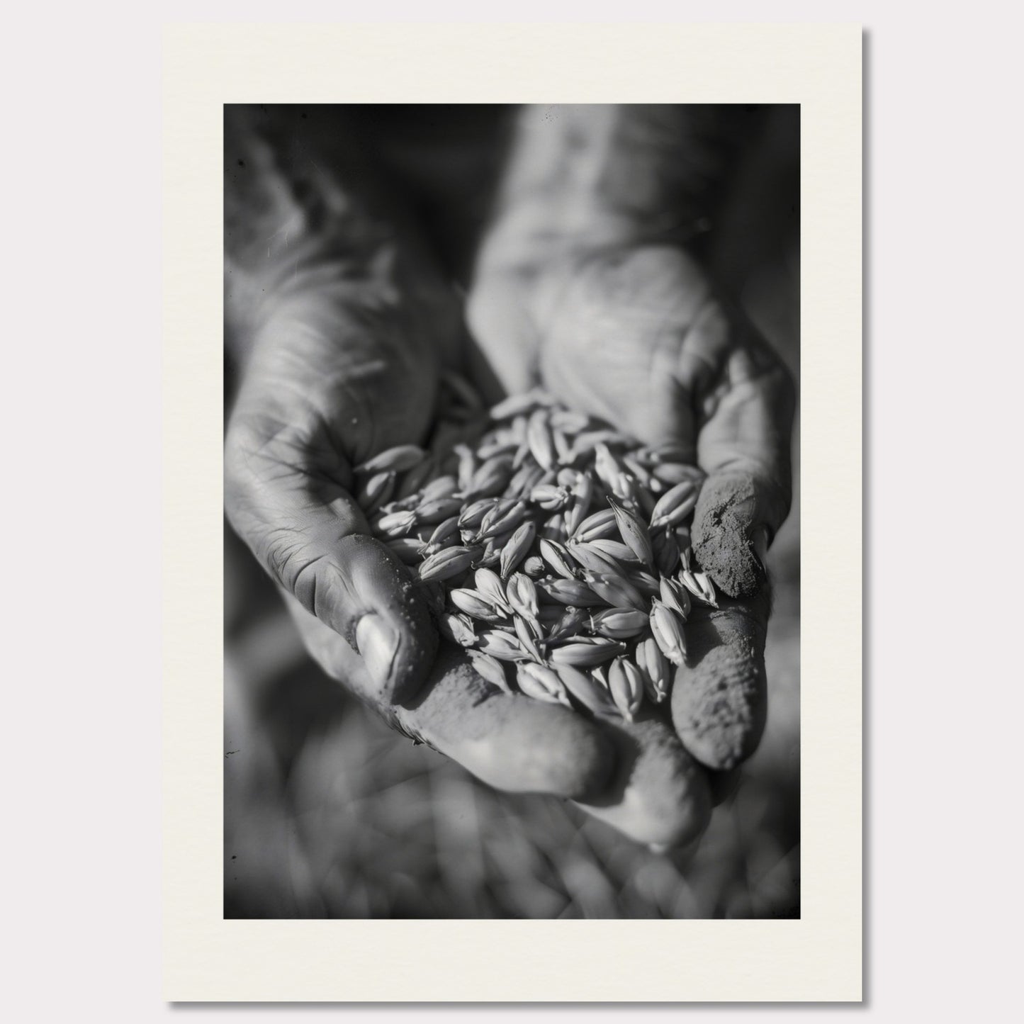 Poster titled 'Harvest in Hands' from ArtDarts