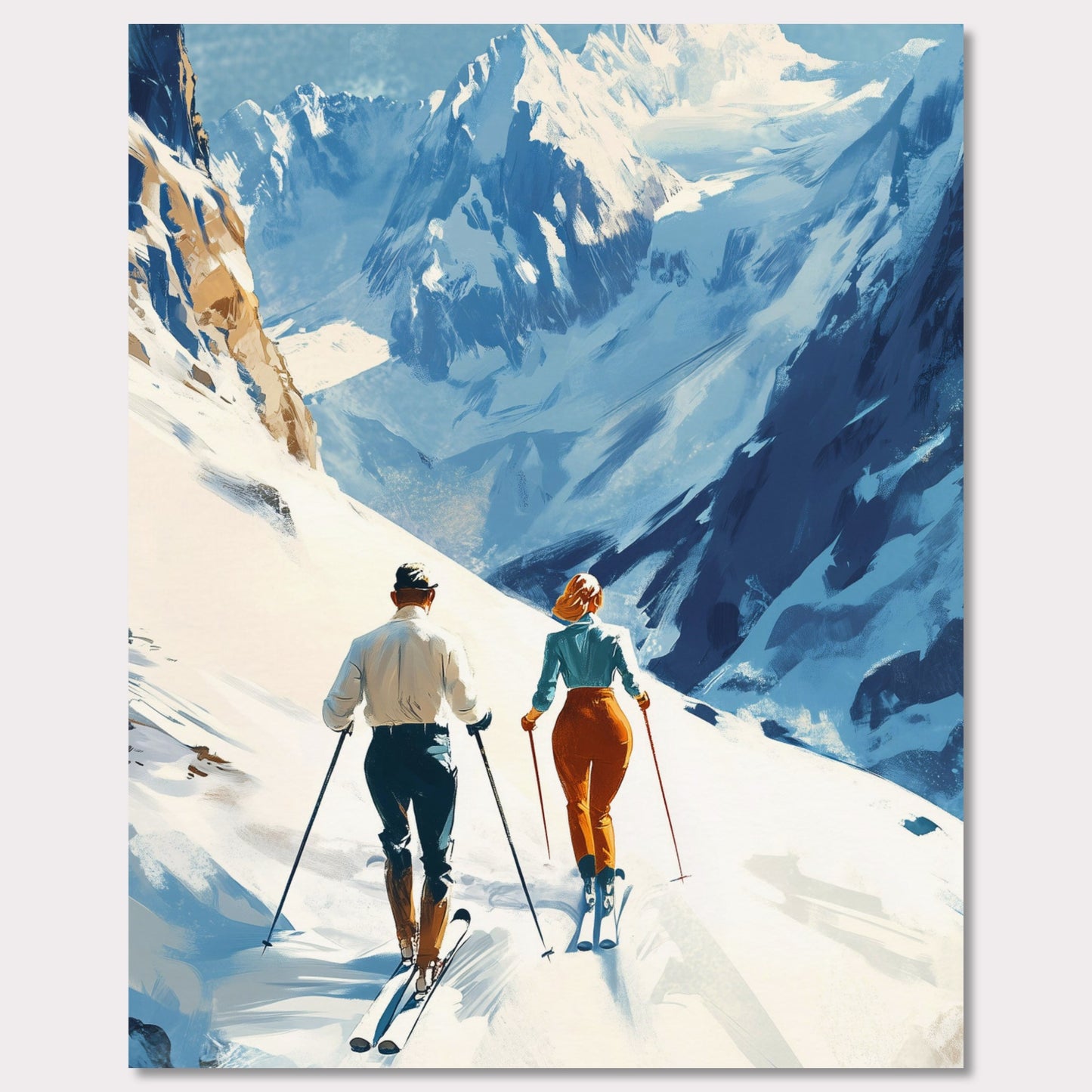 Poster titled 'Merry Christmas - Skiing in Switzerland' from ArtDarts