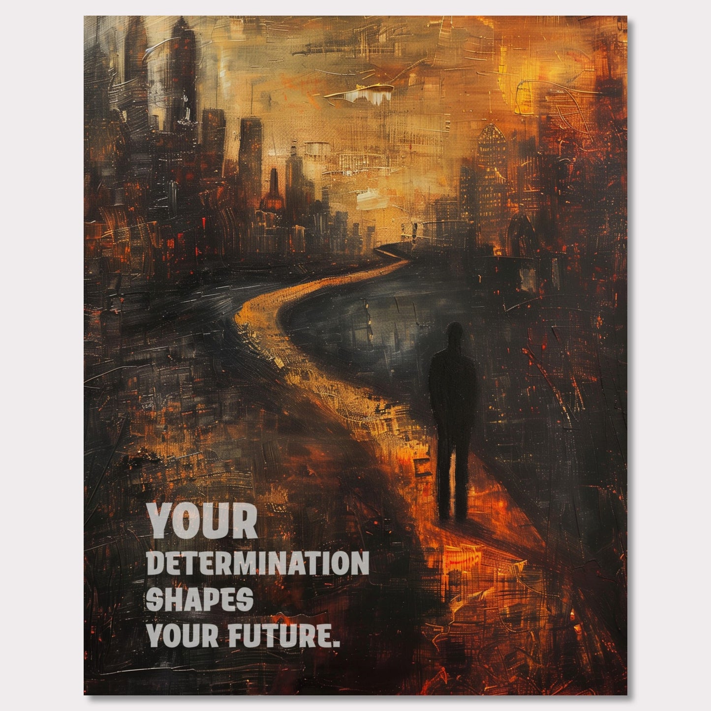 Poster titled 'Your determination shapes your future' from ArtDarts