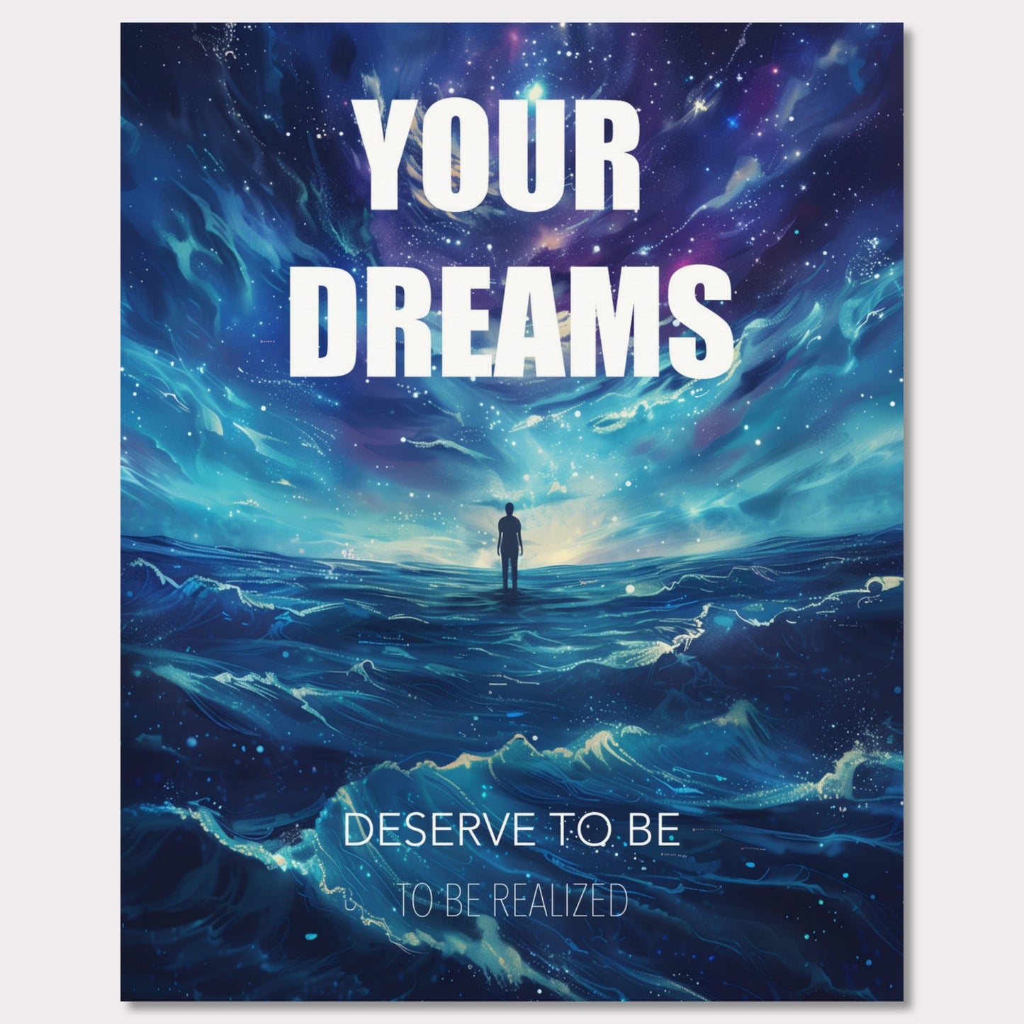 Poster titled 'Your dreams deserve to be realized' from ArtDarts