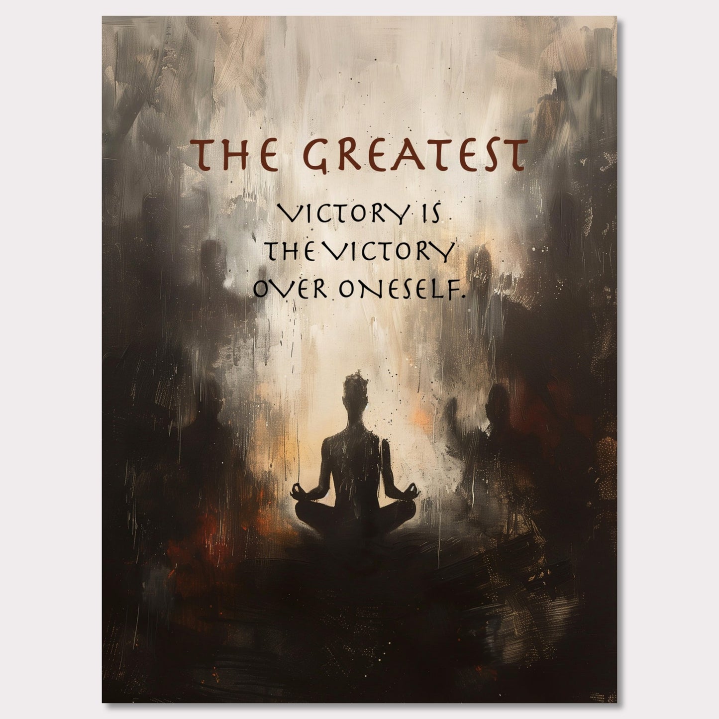 Poster titled 'The greatest victory is the victory over oneself' from ArtDarts