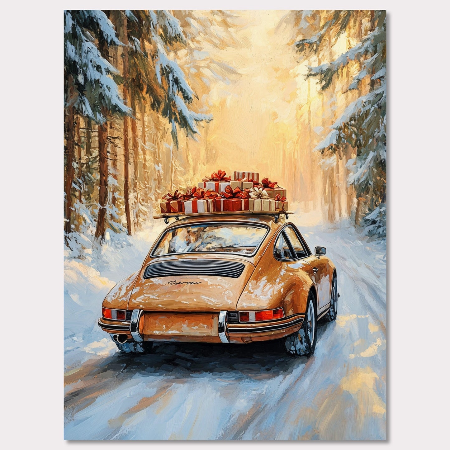 Poster titled 'Merry Christmas - Winter Drive' from ArtDarts