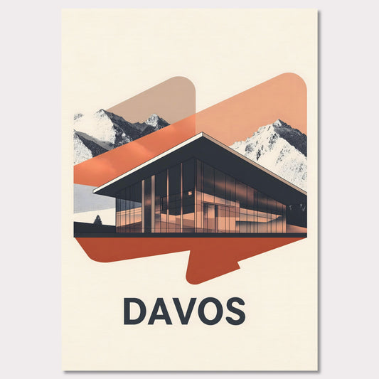 Poster titled 'Davos – Glass & Snow' from ArtDarts