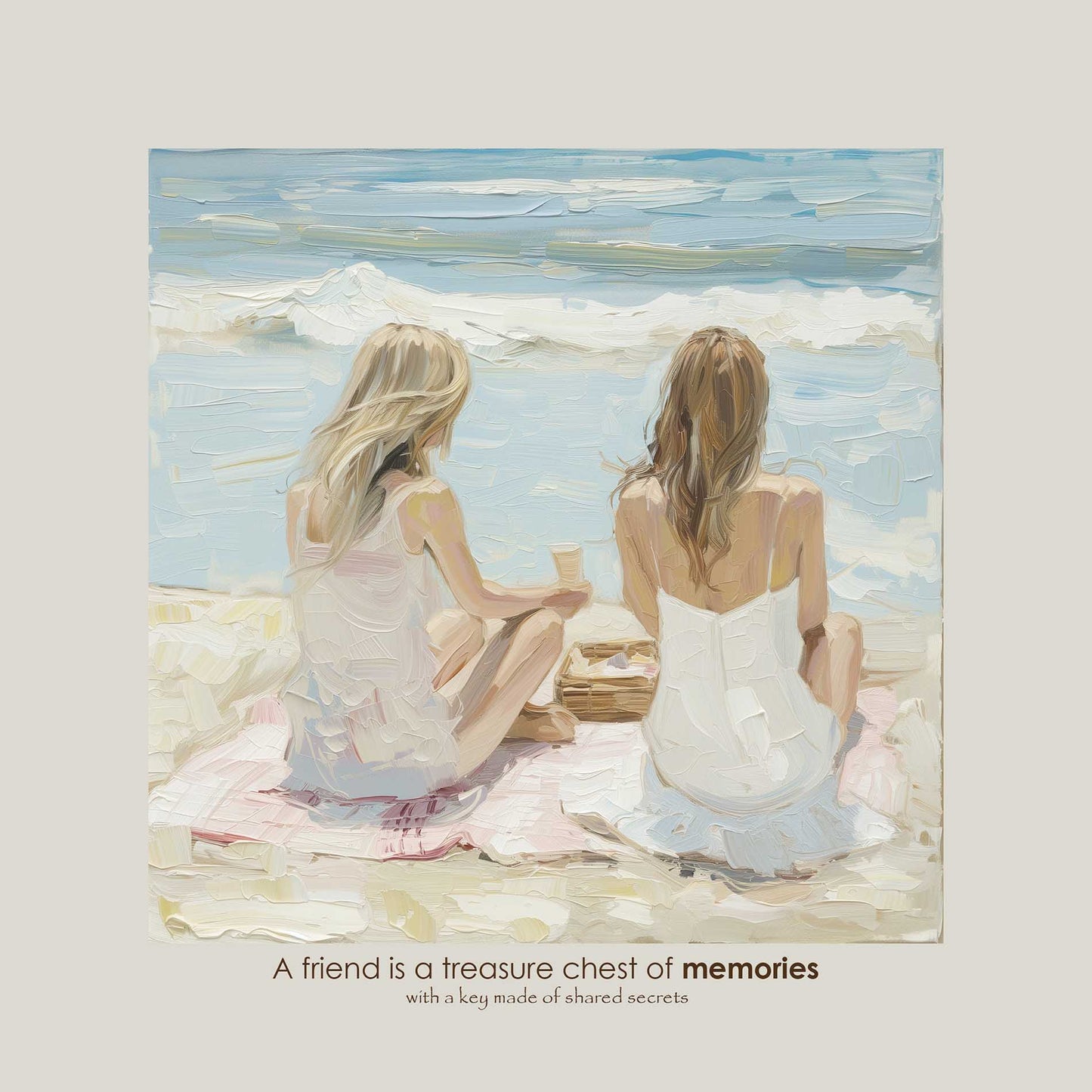Poster titled 'Girlfriends on the Beach Poster' from ArtDarts