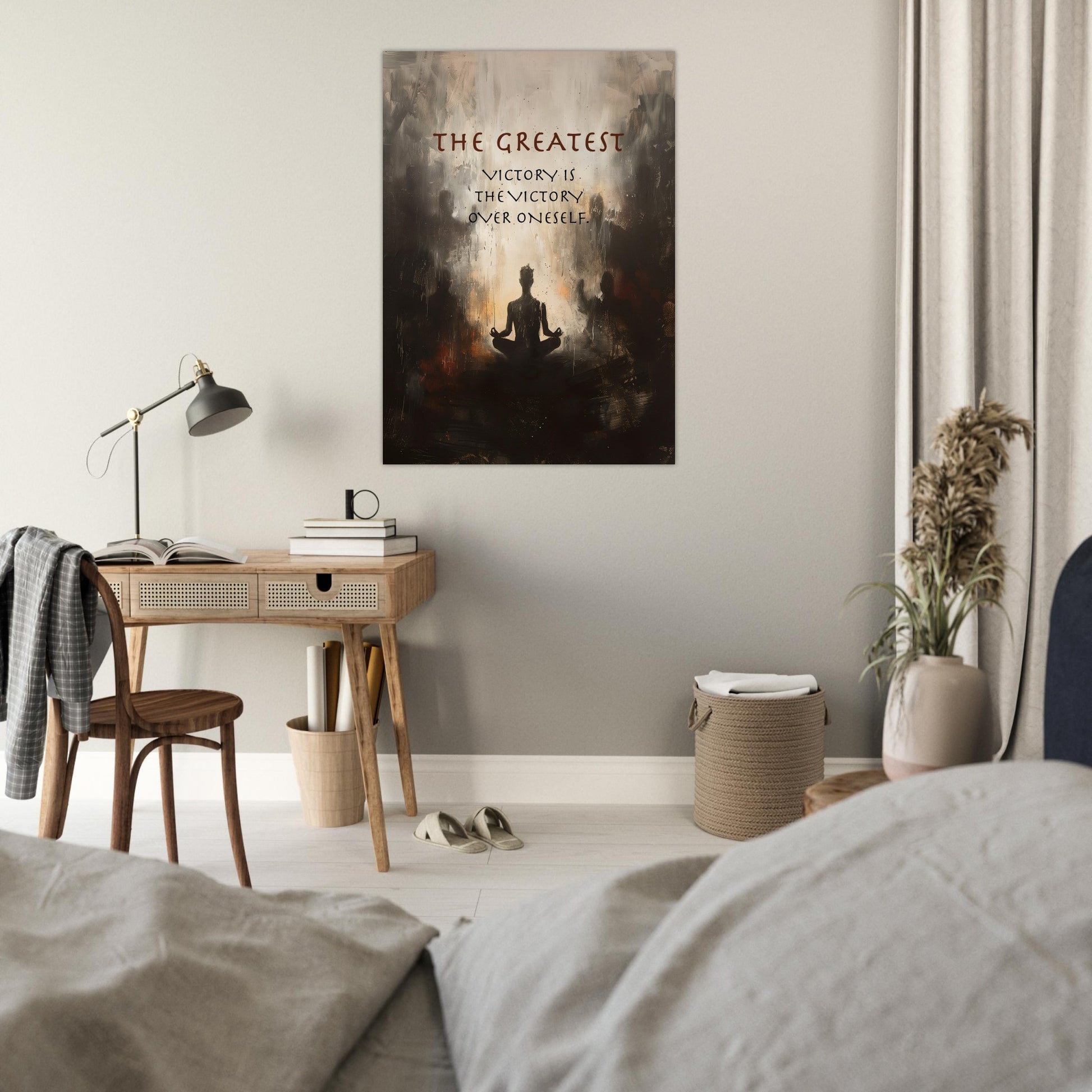 Poster titled 'The greatest victory is the victory over oneself' from ArtDarts