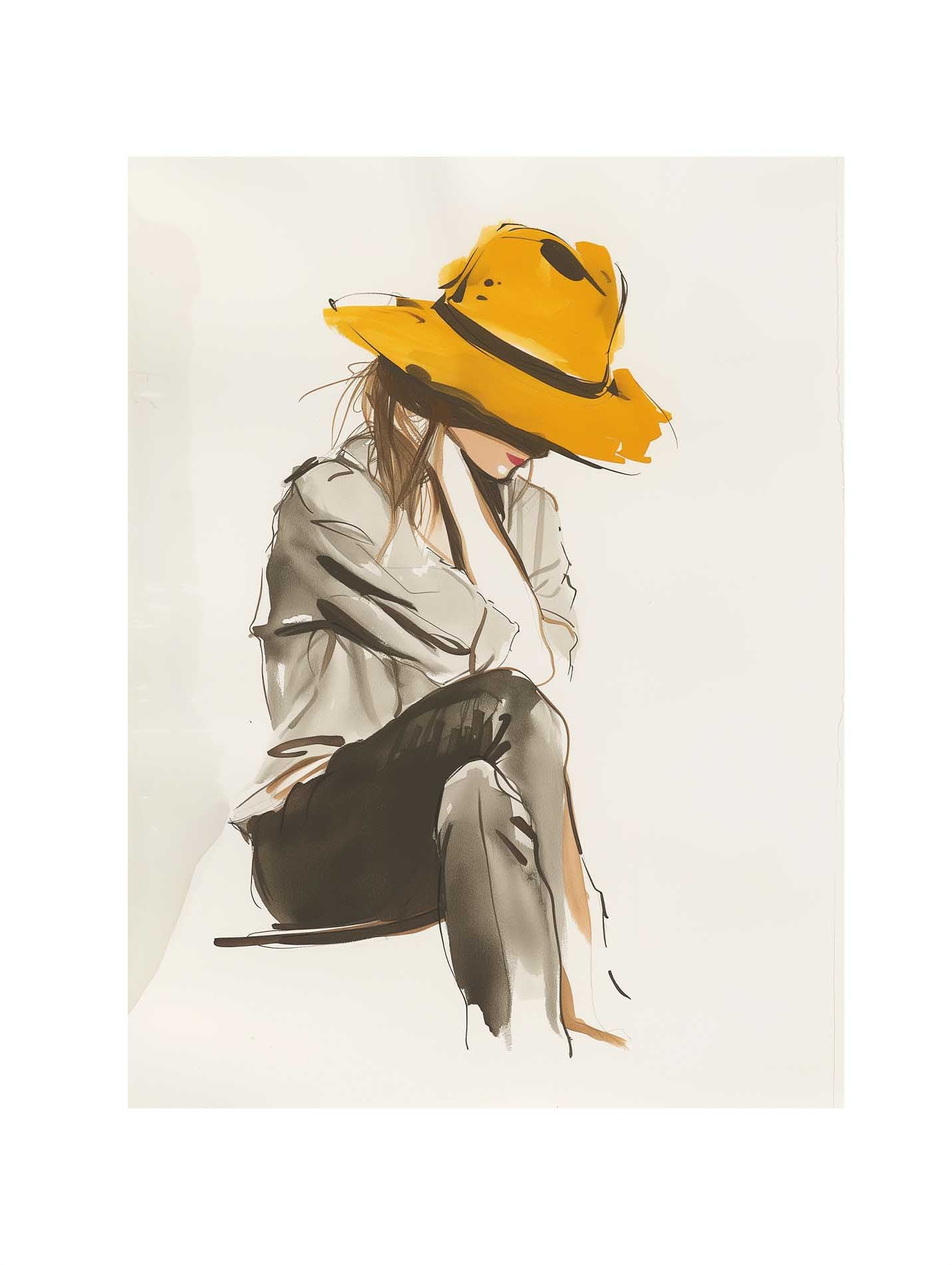 Poster titled 'Girl in a Hat Poster' from ArtDarts