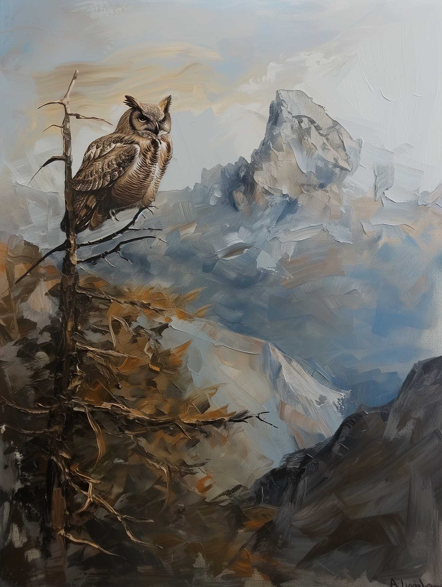 Poster titled 'Owl on top Poster' from ArtDarts