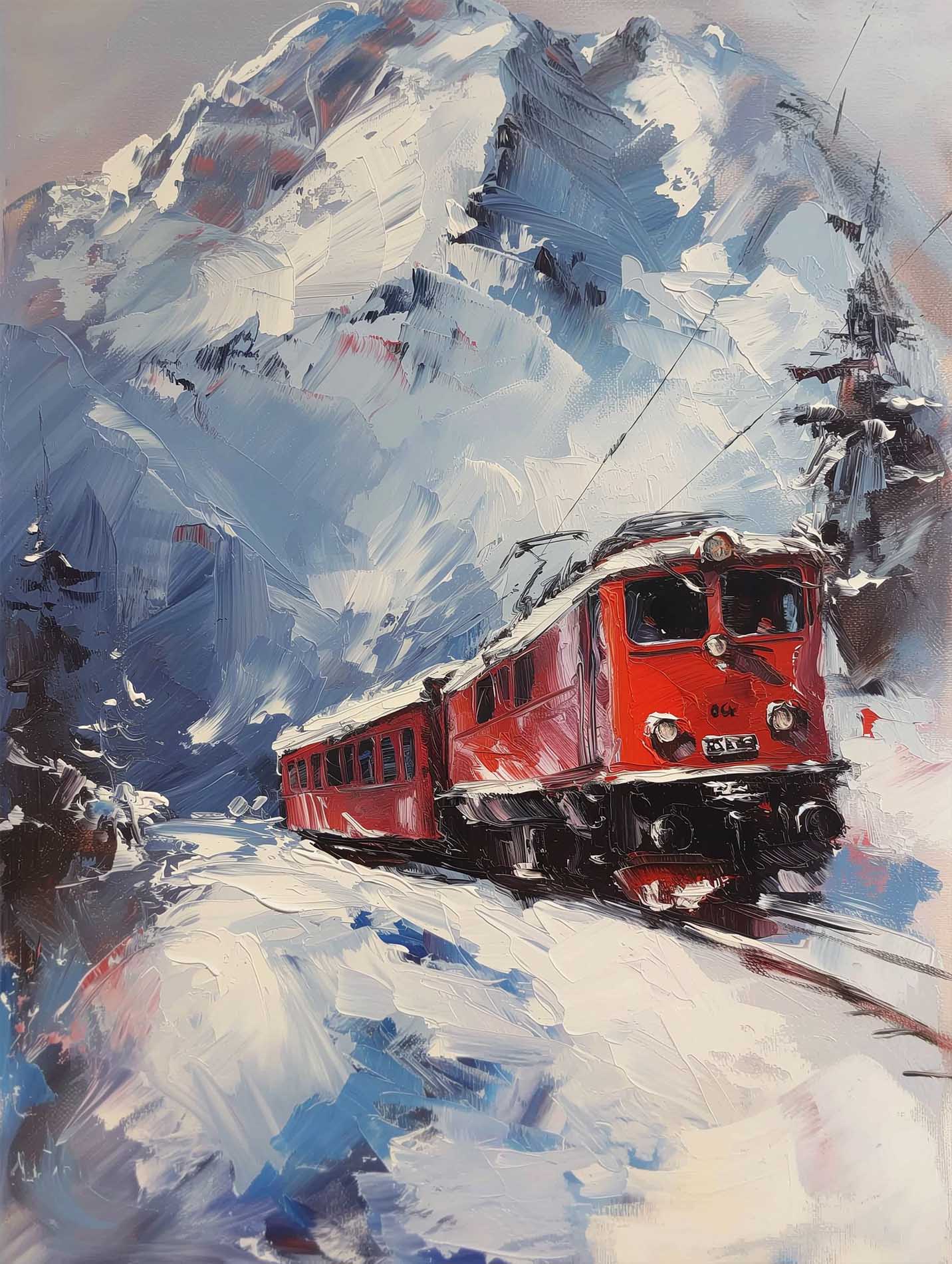 Poster titled 'Train on Vacation Poster' from ArtDarts