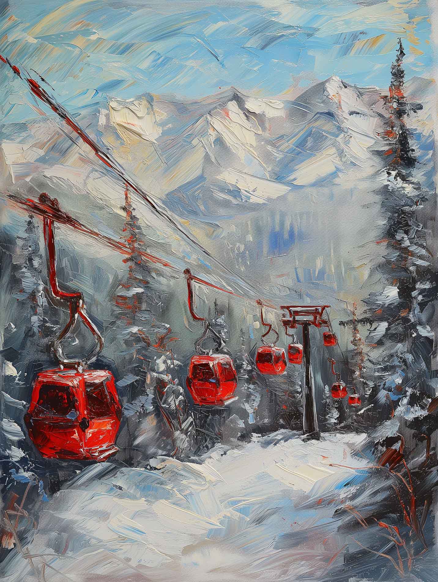 Poster titled 'Caravan to the mountains Poster' from ArtDarts