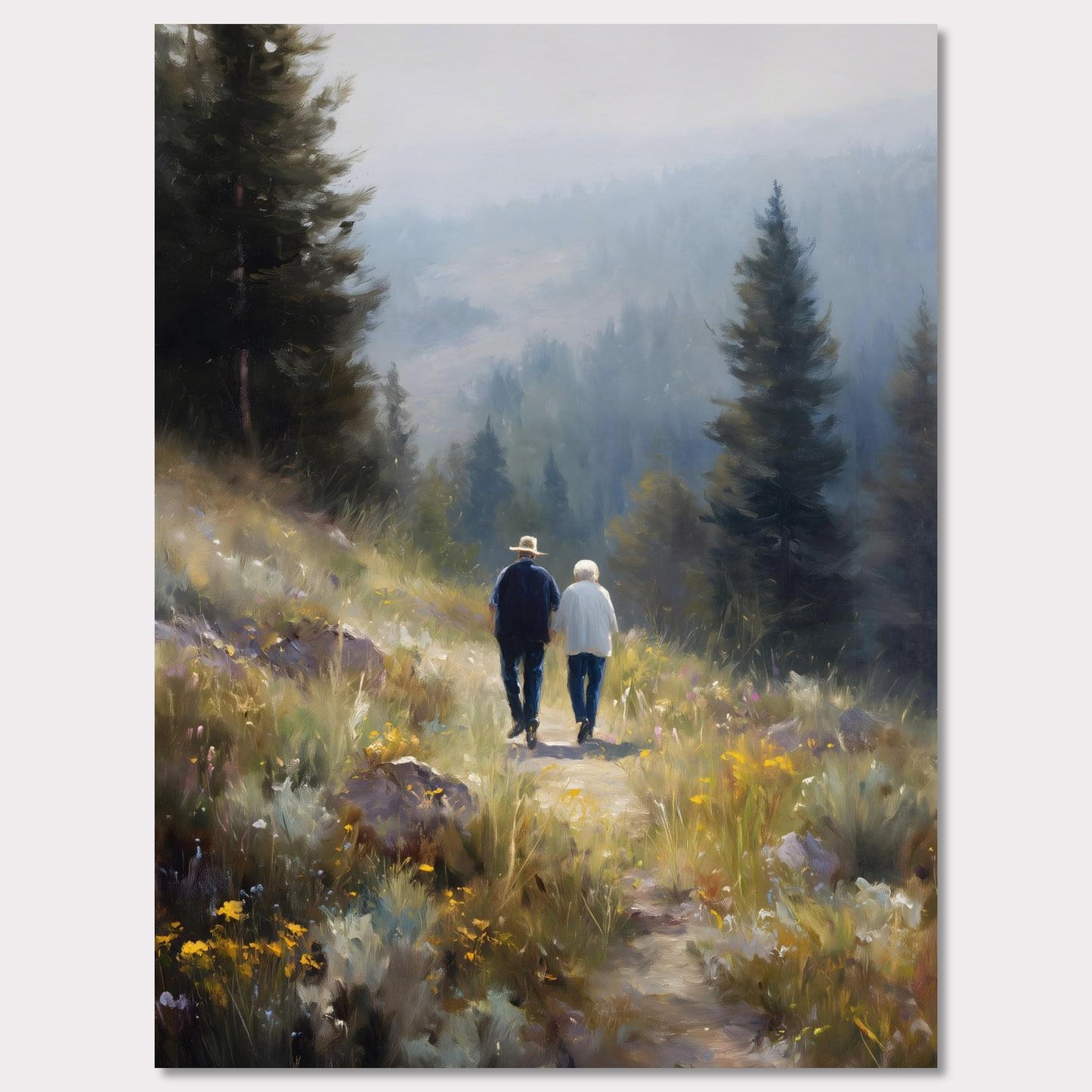 Poster titled 'Walkers' Path, Alpine Meadow' from ArtDarts