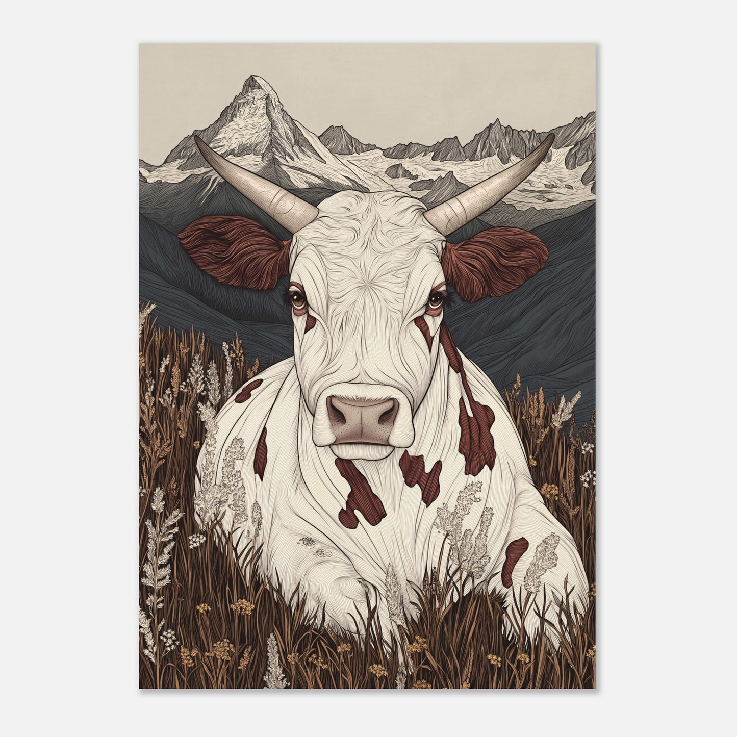 Poster titled 'Zermatt’s Mountain Muse' from ArtDarts