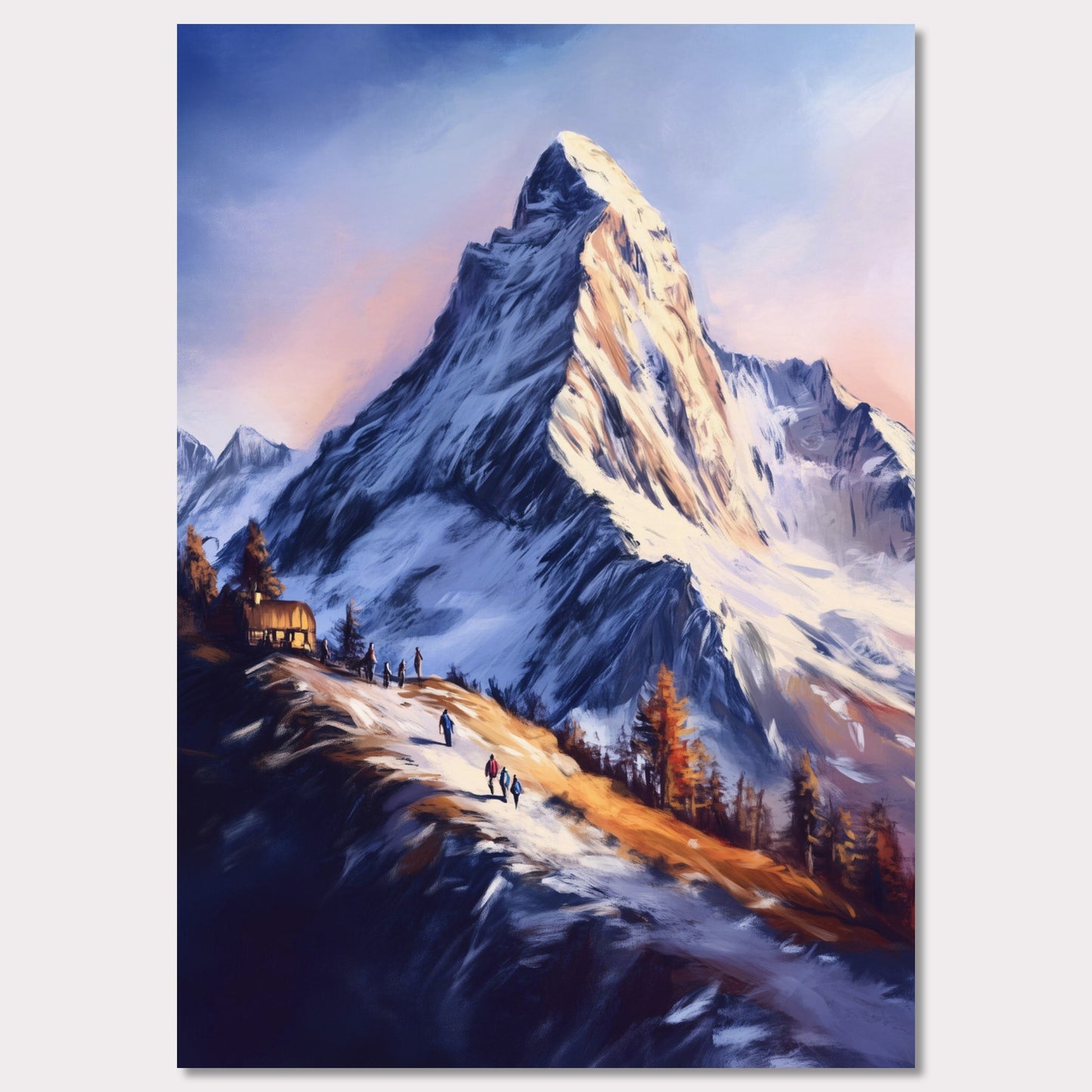 Poster titled 'Zermatt’s Trail of Light' from ArtDarts