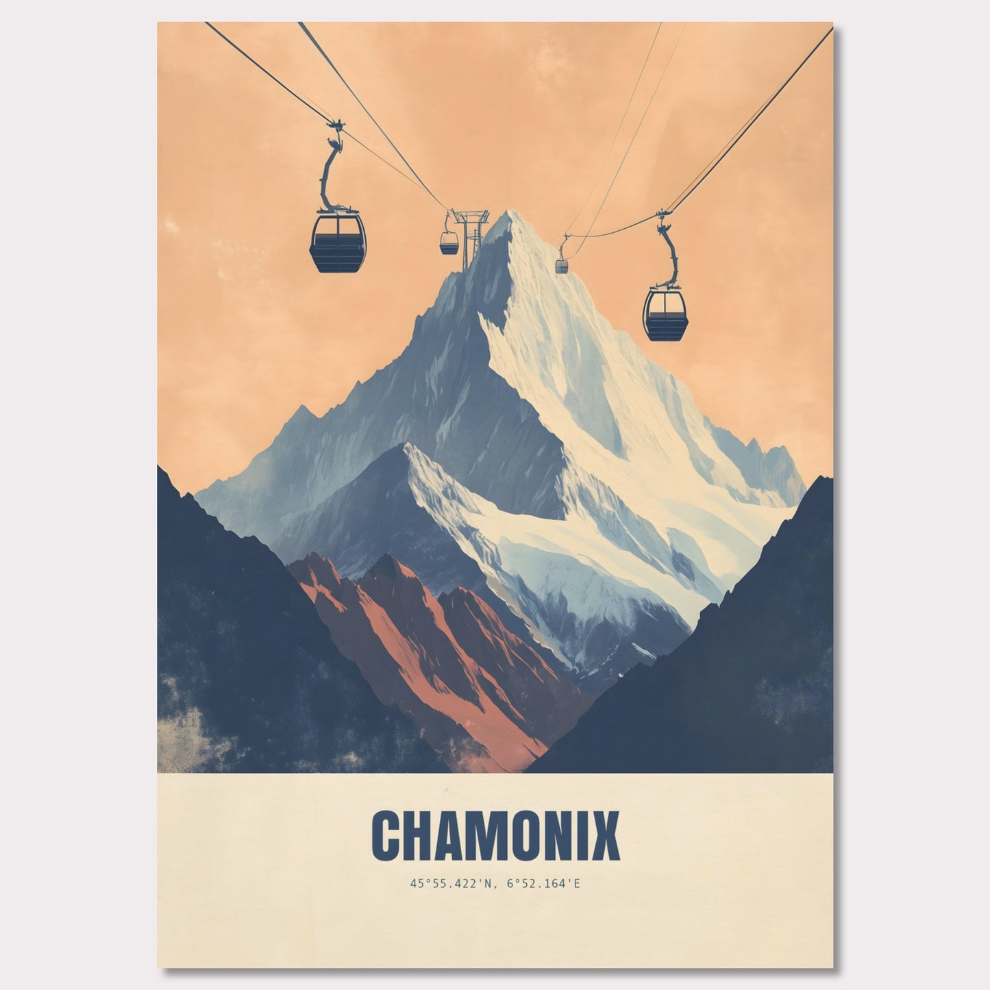 Poster titled 'Chamonix Elevation: The Path to the Summit' from ArtDarts