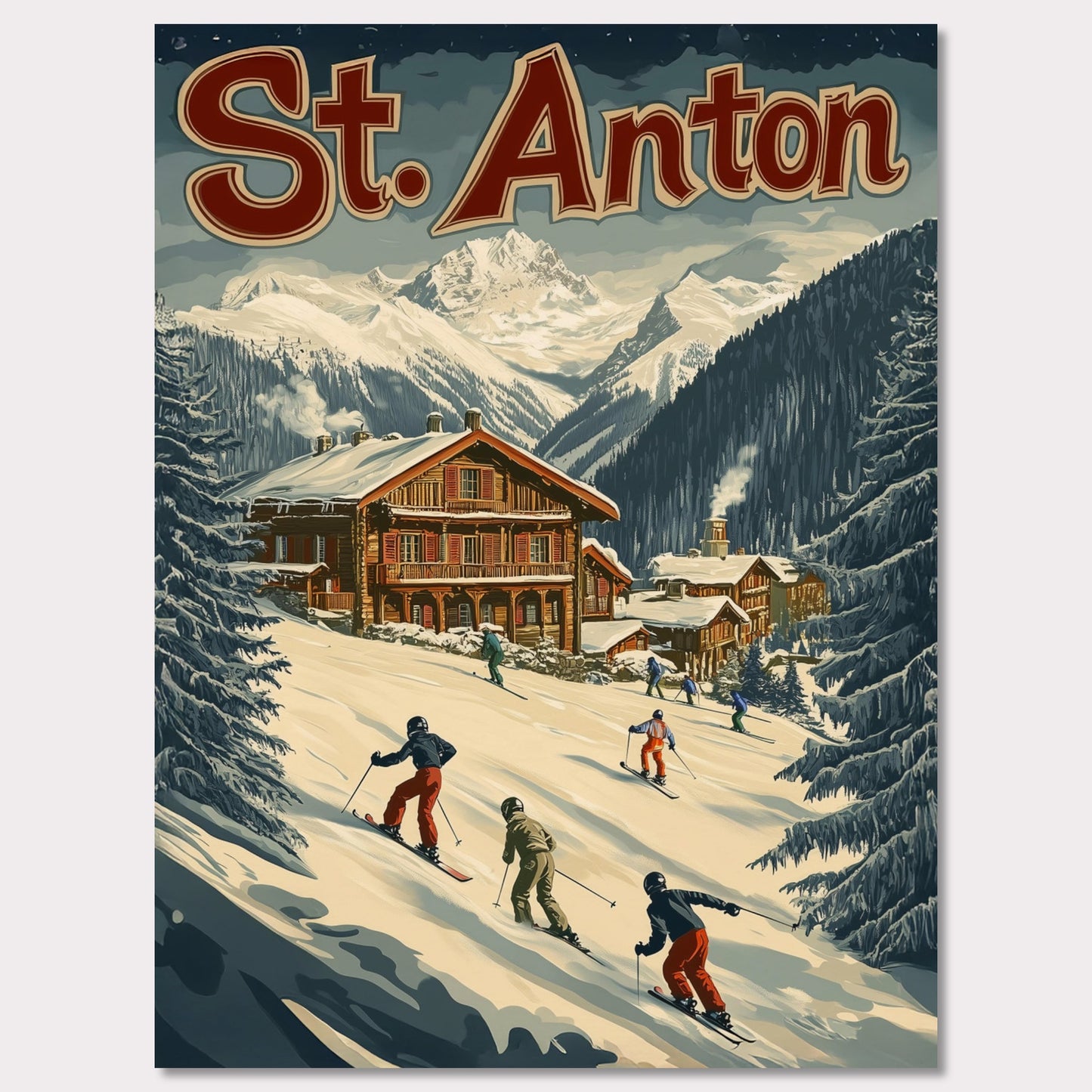 Poster titled 'St. Anton Escape' from ArtDarts